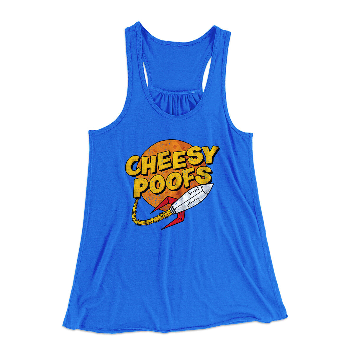Cheesy Poofs Women's Flowey Racerback Tank Top | Funny Shirt from Famous In Real Life