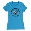 Happiness Is A Frenchie Women's T-Shirt Turquoise | Funny Shirt from Famous In Real Life