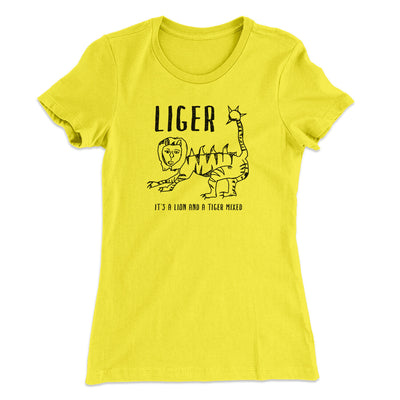 Liger Women's T-Shirt Vibrant Yellow | Funny Shirt from Famous In Real Life