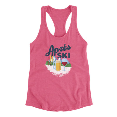 Aprés Ski Women's Racerback Tank Vintage Pink | Funny Shirt from Famous In Real Life
