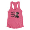 Death Before Decaf Women's Racerback Tank Vintage Pink | Funny Shirt from Famous In Real Life