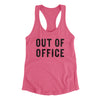 Out Of Office Funny Women's Racerback Tank Vintage Pink | Funny Shirt from Famous In Real Life