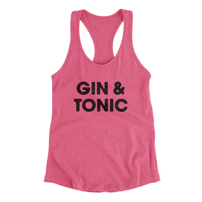 Gin And Tonic Women's Racerback Tank Vintage Pink | Funny Shirt from Famous In Real Life