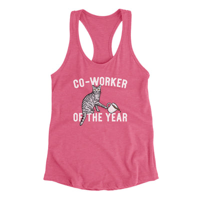 Co-Worker Of The Year Funny Women's Racerback Tank Vintage Pink | Funny Shirt from Famous In Real Life