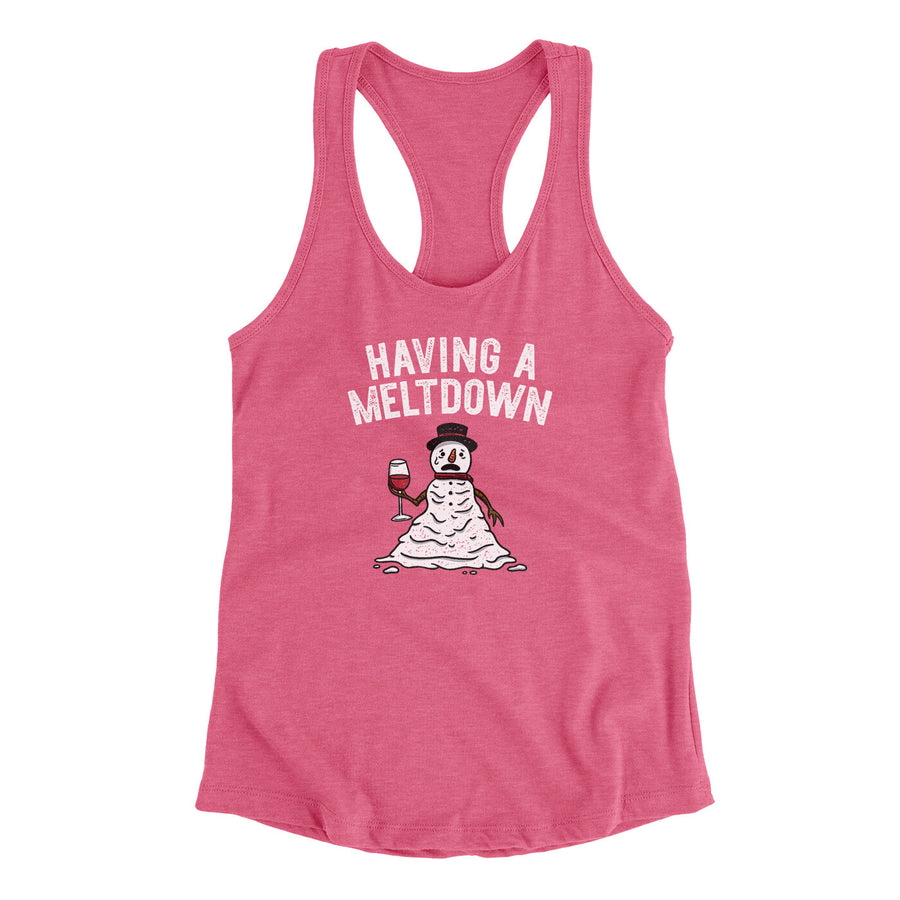 Having A Meltdown Women's Racerback Tank Vintage Pink | Funny Shirt from Famous In Real Life