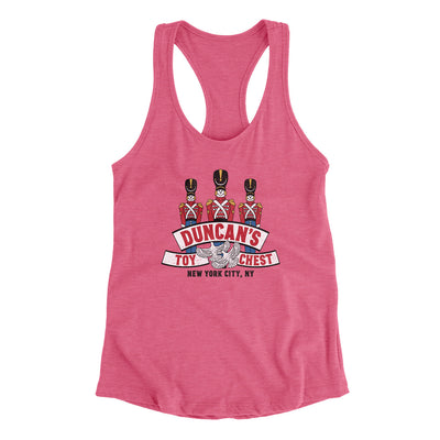 Duncan’s Toy Chest Women's Racerback Tank Vintage Pink | Funny Shirt from Famous In Real Life