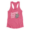 Santa’s Cool List Women's Racerback Tank Vintage Pink | Funny Shirt from Famous In Real Life
