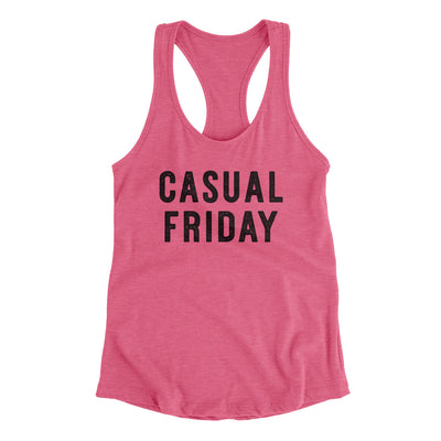 Casual Friday Funny Women's Racerback Tank Vintage Pink | Funny Shirt from Famous In Real Life