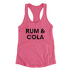 Rum And Cola Women's Racerback Tank Vintage Pink | Funny Shirt from Famous In Real Life