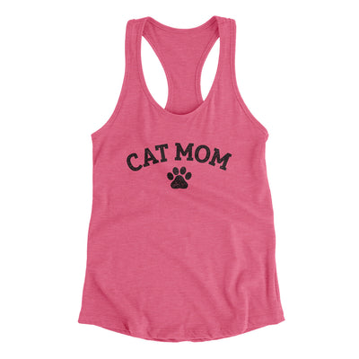 Cat Mom Women's Racerback Tank Vintage Pink | Funny Shirt from Famous In Real Life