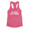 0 Percent Irish, 100 Percent Drunk Women's Racerback Tank Vintage Pink | Funny Shirt from Famous In Real Life