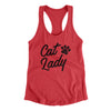 Cat Lady Women's Racerback Tank Vintage Red | Funny Shirt from Famous In Real Life