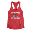 Co-Worker Of The Year Funny Women's Racerback Tank Vintage Red | Funny Shirt from Famous In Real Life