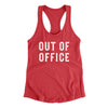 Out Of Office Women's Racerback Tank Vintage Red | Funny Shirt from Famous In Real Life
