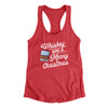 Whiskey You A Merry Christmas Women's Racerback Tank Vintage Red | Funny Shirt from Famous In Real Life