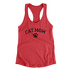 Cat Mom Women's Racerback Tank Vintage Red | Funny Shirt from Famous In Real Life