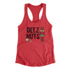 Deez Nuts Women's Racerback Tank Vintage Red | Funny Shirt from Famous In Real Life
