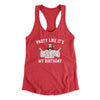 Party Like It's My Birthday Women's Racerback Tank Vintage Red | Funny Shirt from Famous In Real Life