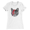 Bowie Cat Women's T-Shirt White | Funny Shirt from Famous In Real Life