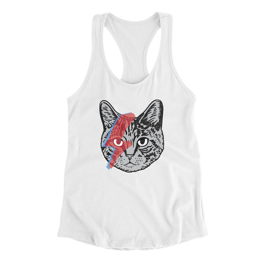 Bowie Cat Women's Racerback Tank | Funny Shirt from Famous In Real Life