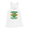 Hawkins Tigers Basketball Women's Flowey Racerback Tank Top White | Funny Shirt from Famous In Real Life