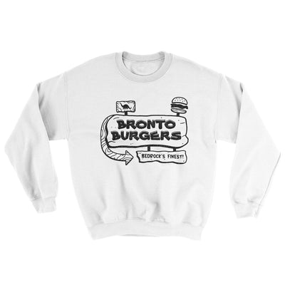 Bronto Burgers Ugly Sweater White | Funny Shirt from Famous In Real Life