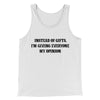 Instead Of Gifts I’m Giving Everyone My Opinion Men/Unisex Tank Top White | Funny Shirt from Famous In Real Life