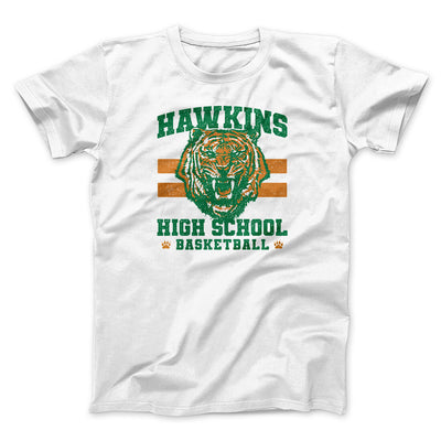 Hawkins Tigers Basketball Men/Unisex T-Shirt White | Funny Shirt from Famous In Real Life