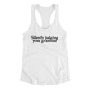 Silently Judging Your Grammar Funny Women's Racerback Tank White | Funny Shirt from Famous In Real Life