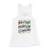 Walls Are Meant For Climbing Women's Flowey Racerback Tank Top White | Funny Shirt from Famous In Real Life