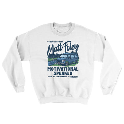 Matt Foley Motivational Speaker Ugly Sweater White | Funny Shirt from Famous In Real Life