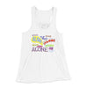Alone Women's Flowey Racerback Tank Top White | Funny Shirt from Famous In Real Life