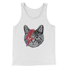 Bowie Cat Men/Unisex Tank Top White | Funny Shirt from Famous In Real Life