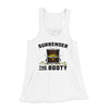 Surrender The Booty Women's Flowey Racerback Tank Top White | Funny Shirt from Famous In Real Life