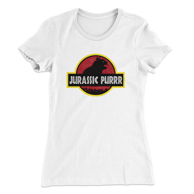 Jurassic Purr Women's T-Shirt White | Funny Shirt from Famous In Real Life