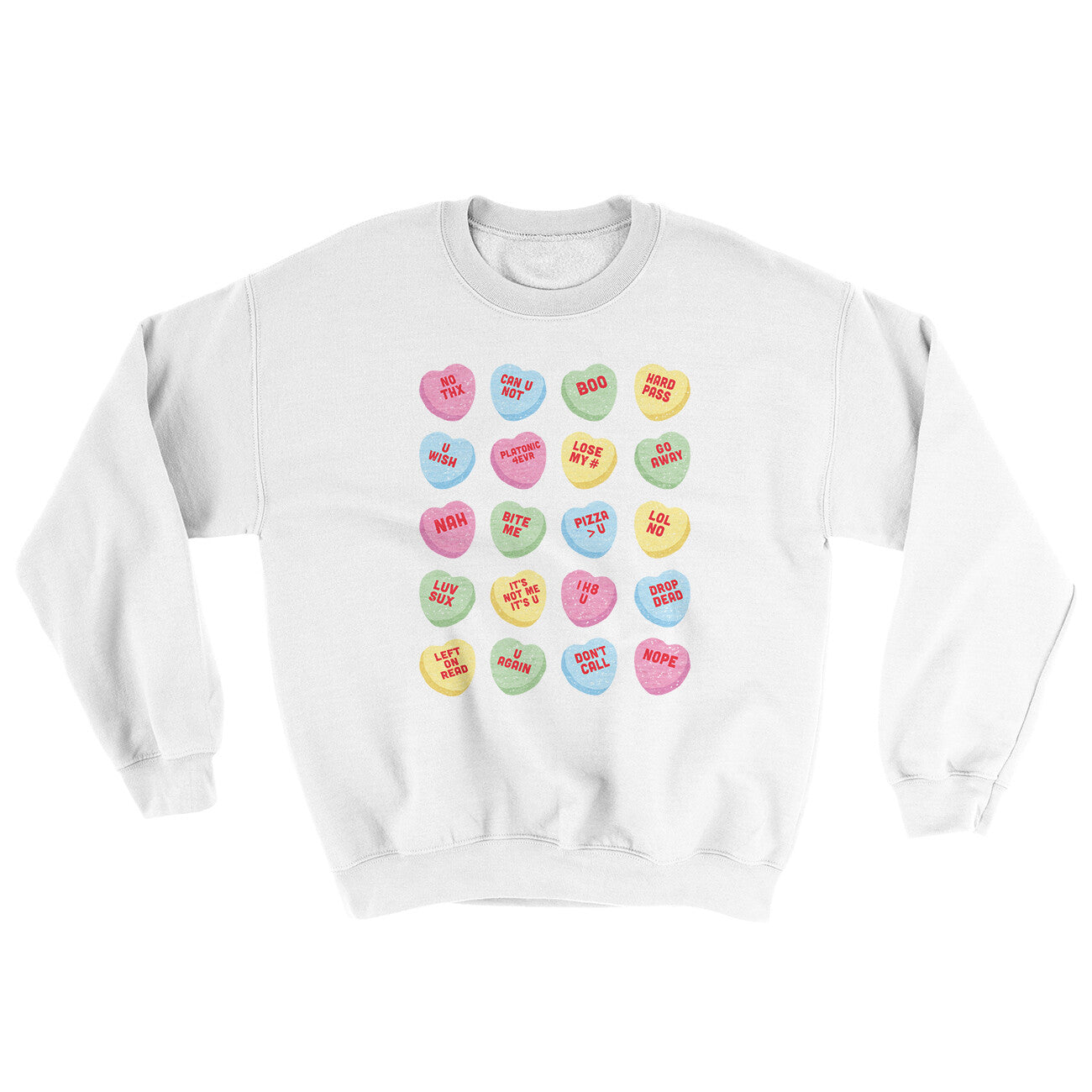 Candy Heart Anti-Valentines Ugly Sweater | Funny Shirt from Famous In Real Life