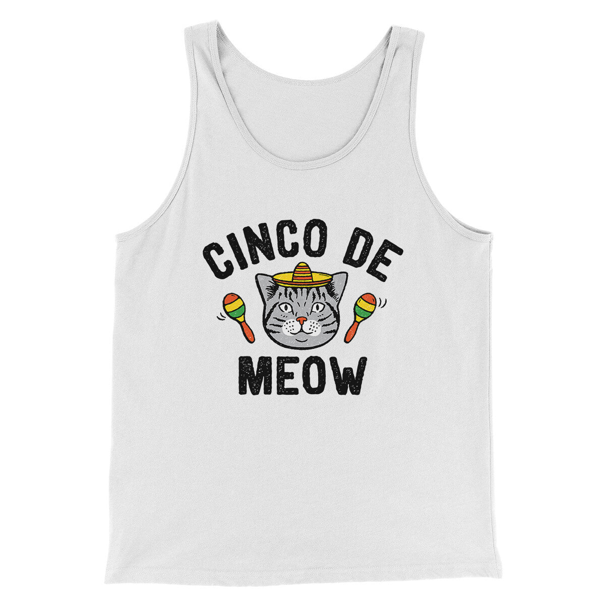 Cinco De Meow Men/Unisex Tank Top | Funny Shirt from Famous In Real Life