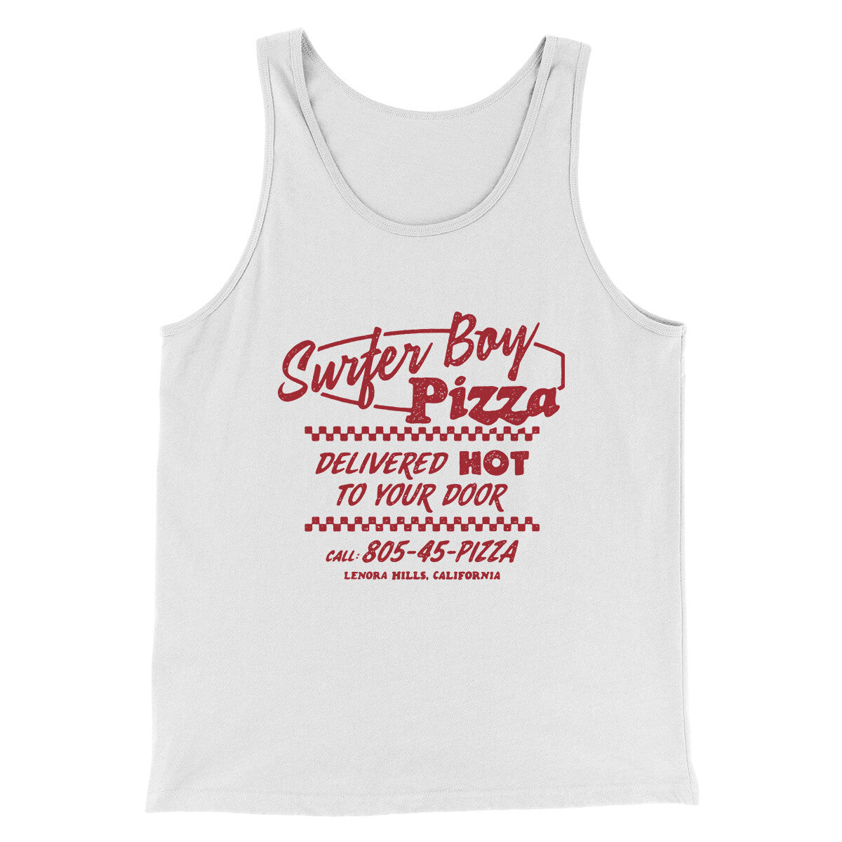 Surfer Boy Pizza Men/Unisex Tank Top | Funny Shirt from Famous In Real Life
