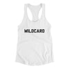Wildcard Women's Racerback Tank White | Funny Shirt from Famous In Real Life