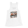The Mountains Are Calling Women's Flowey Racerback Tank Top White | Funny Shirt from Famous In Real Life