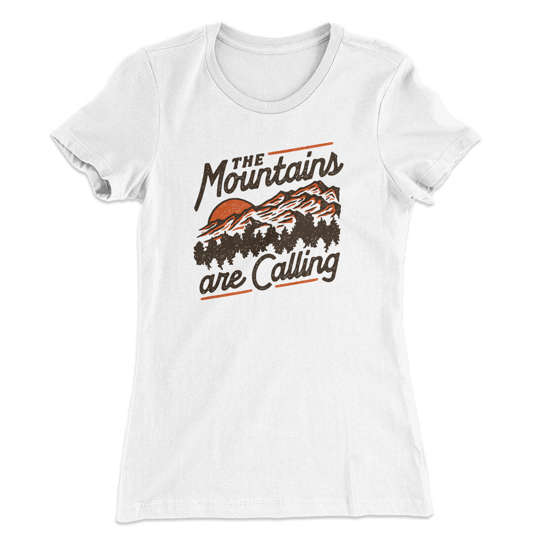 The Mountains Are Calling Women's T-Shirt White | Funny Shirt from Famous In Real Life