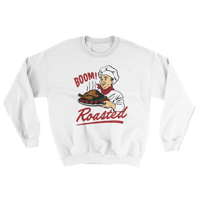 Boom Roasted Ugly Sweater White | Funny Shirt from Famous In Real Life