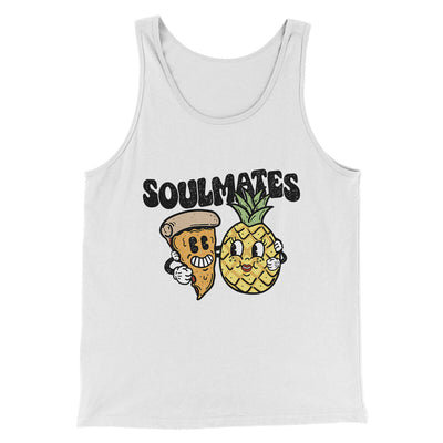 Soulmates Pineapple & Pizza Men/Unisex Tank Top White | Funny Shirt from Famous In Real Life