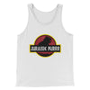 Jurassic Purr Funny Movie Men/Unisex Tank Top White | Funny Shirt from Famous In Real Life