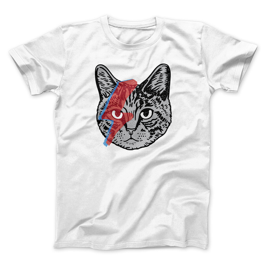 Bowie Cat Men/Unisex T-Shirt | Funny Shirt from Famous In Real Life