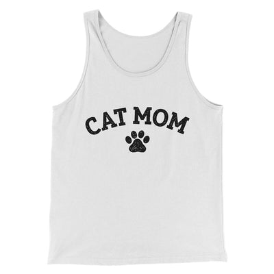 Cat Mom Men/Unisex Tank Top White | Funny Shirt from Famous In Real Life