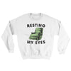 Resting My Eyes Ugly Sweater White | Funny Shirt from Famous In Real Life