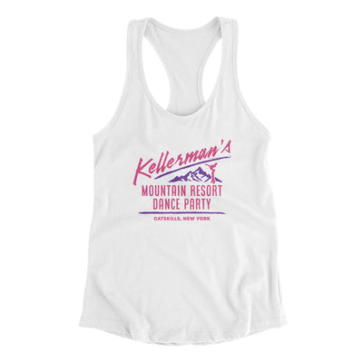 Kellermans Dance Party Women's Racerback Tank White | Funny Shirt from Famous In Real Life