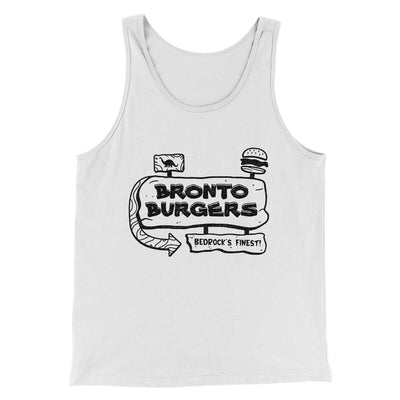 Bronto Burgers Men/Unisex Tank Top White | Funny Shirt from Famous In Real Life