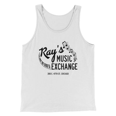 Rays Music Exchange Men/Unisex Tank Top White | Funny Shirt from Famous In Real Life